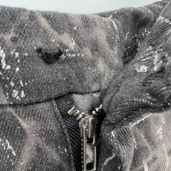 Fashion Nova Eye of the Storm Cargo Pants Black Metallic Paint Splatter Print L - Picture 16 of 16